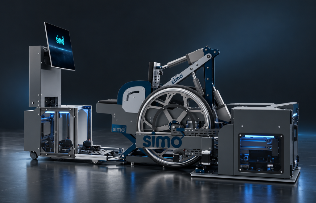 SIMO Rollstuhlsimulator – 3D-Visualisierung des Gesamtsystems